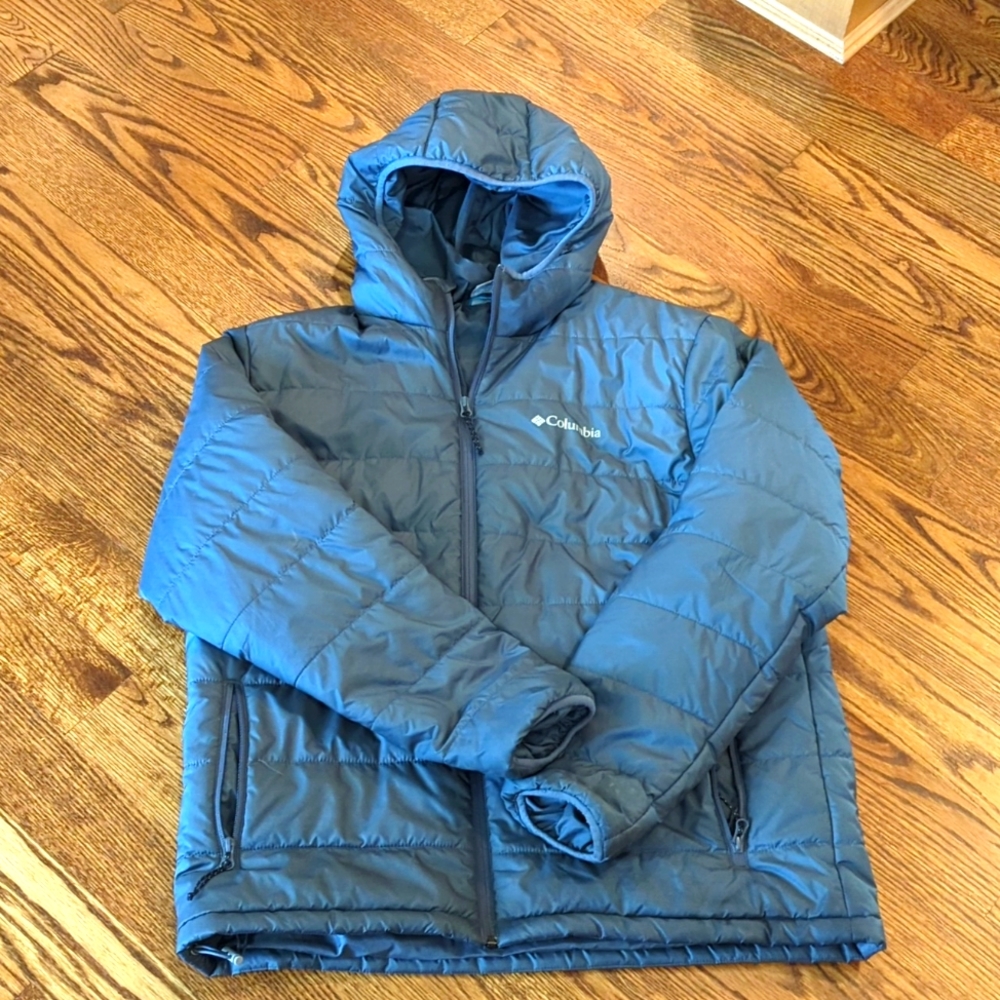 Men's Columbia Puff Jacket Size Large, dark grey